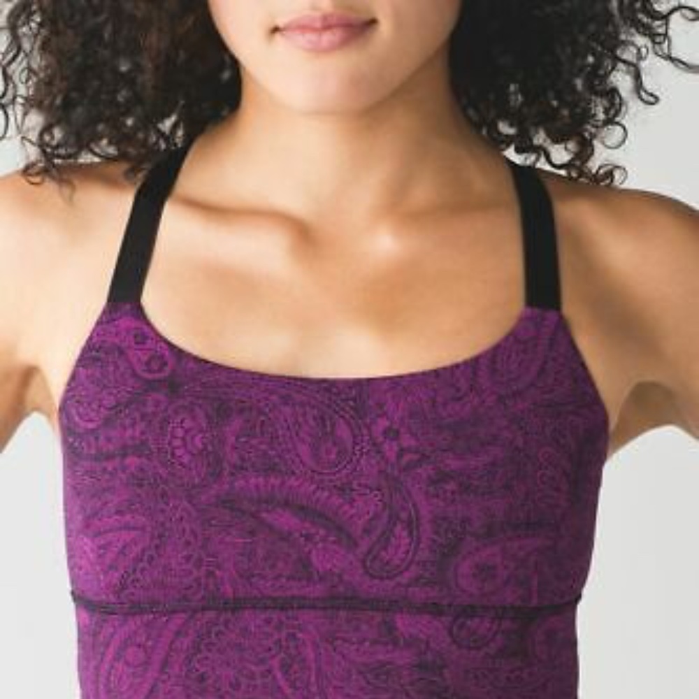 Lululemon Both Ways Bra, Size 10, LW2ABXS MAPF/BLK